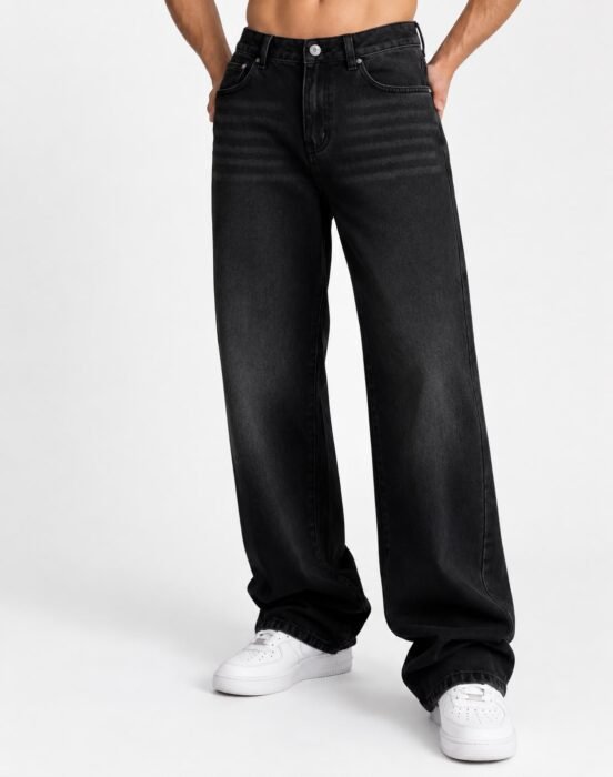 Black Wash Relaxed Fit Jeans