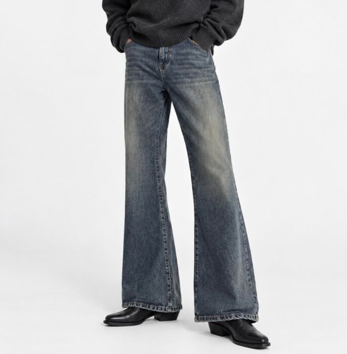 Vintage Wash Bootcut Jeans
