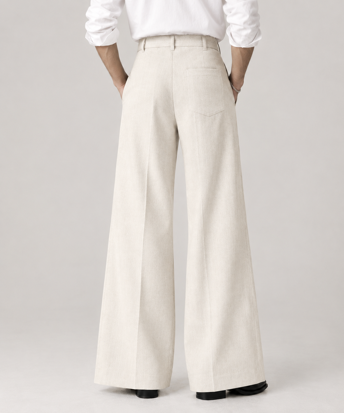 Ivory Armani Wide-Leg Trouser - Image 2