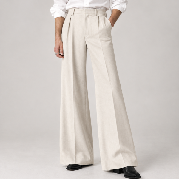 Ivory Armani Wide-Leg Trouser