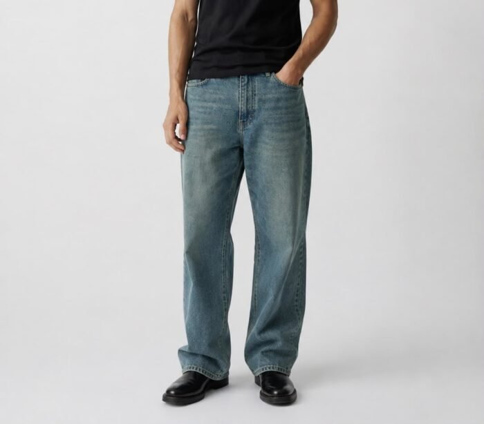 Vintage Ice Blue Relaxed Fit Jeans